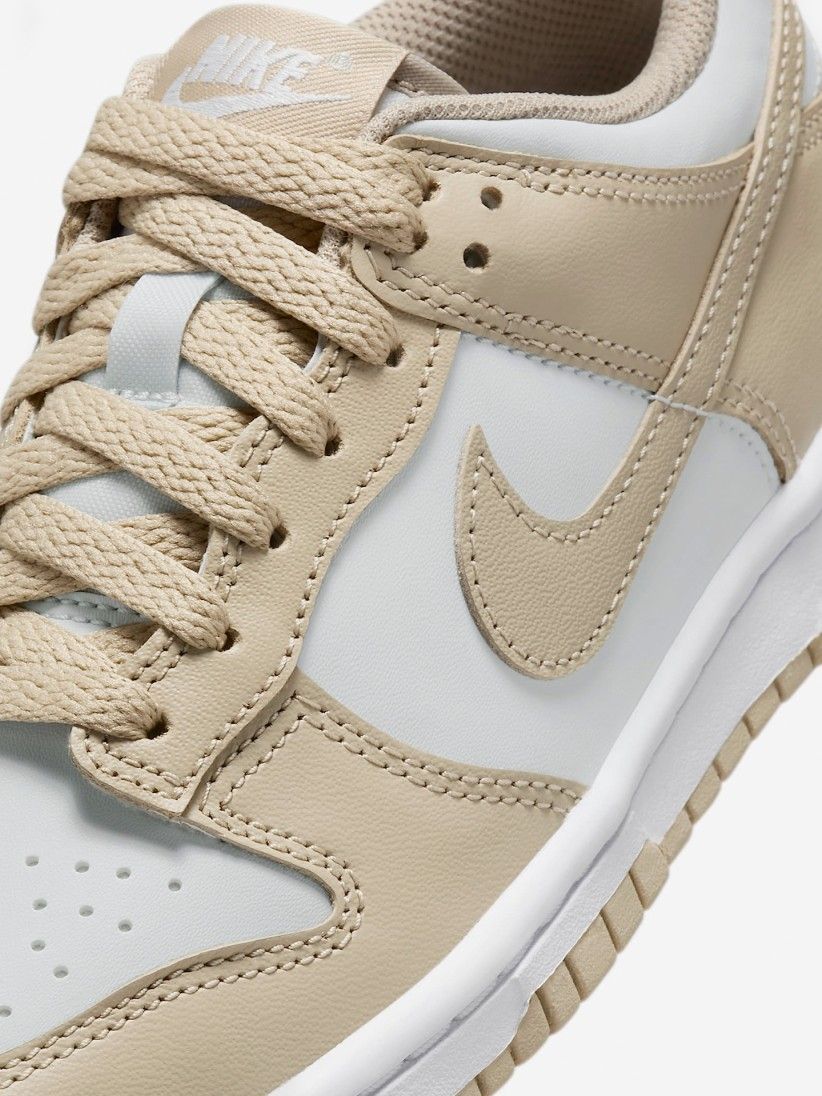 Sapatilhas Nike Dunk Low Bege e Brancas Jnior