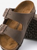 Birkenstock Arizona Birko-Flor Nubuck Kids Brown Slides