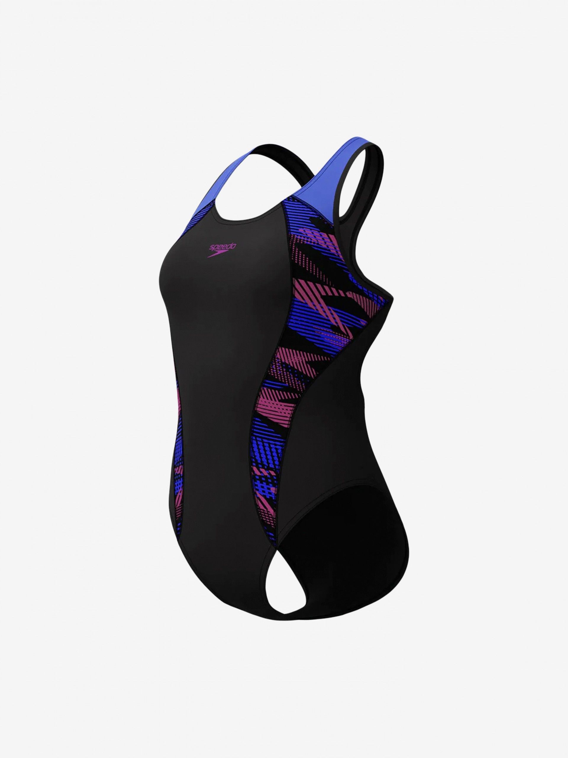 Fato de Banho Speedo Placement Laneback Preto