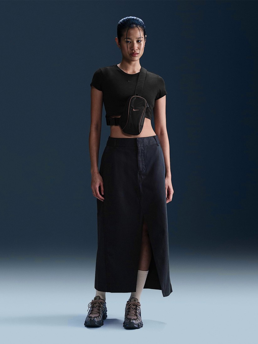 Nike Sportswear Collection Twill Blue Midi Skirt For Women