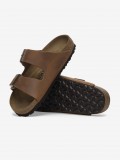 Birkenstock Arizona Oiled Leather Brown Slides