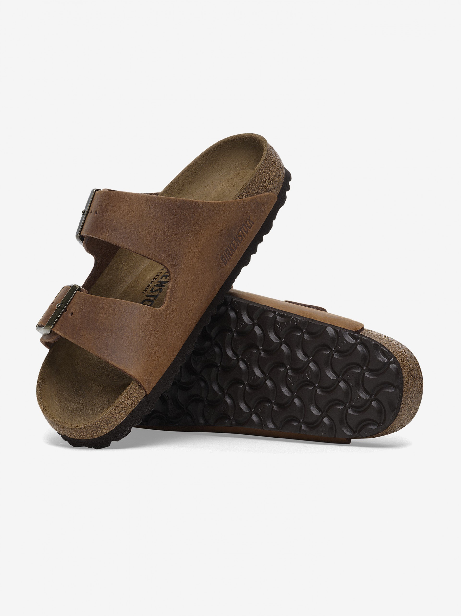 Chinelos Birkenstock Arizona Oiled Leather Castanhos