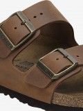 Birkenstock Arizona Oiled Leather Brown Slides