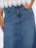 Saia de Ganga Midi Only ONLLumi Back Slit Azul