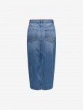 Saia de Ganga Midi Only ONLLumi Back Slit Azul