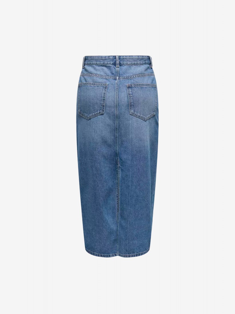 Saia de Ganga Midi Only ONLLumi Back Slit Azul