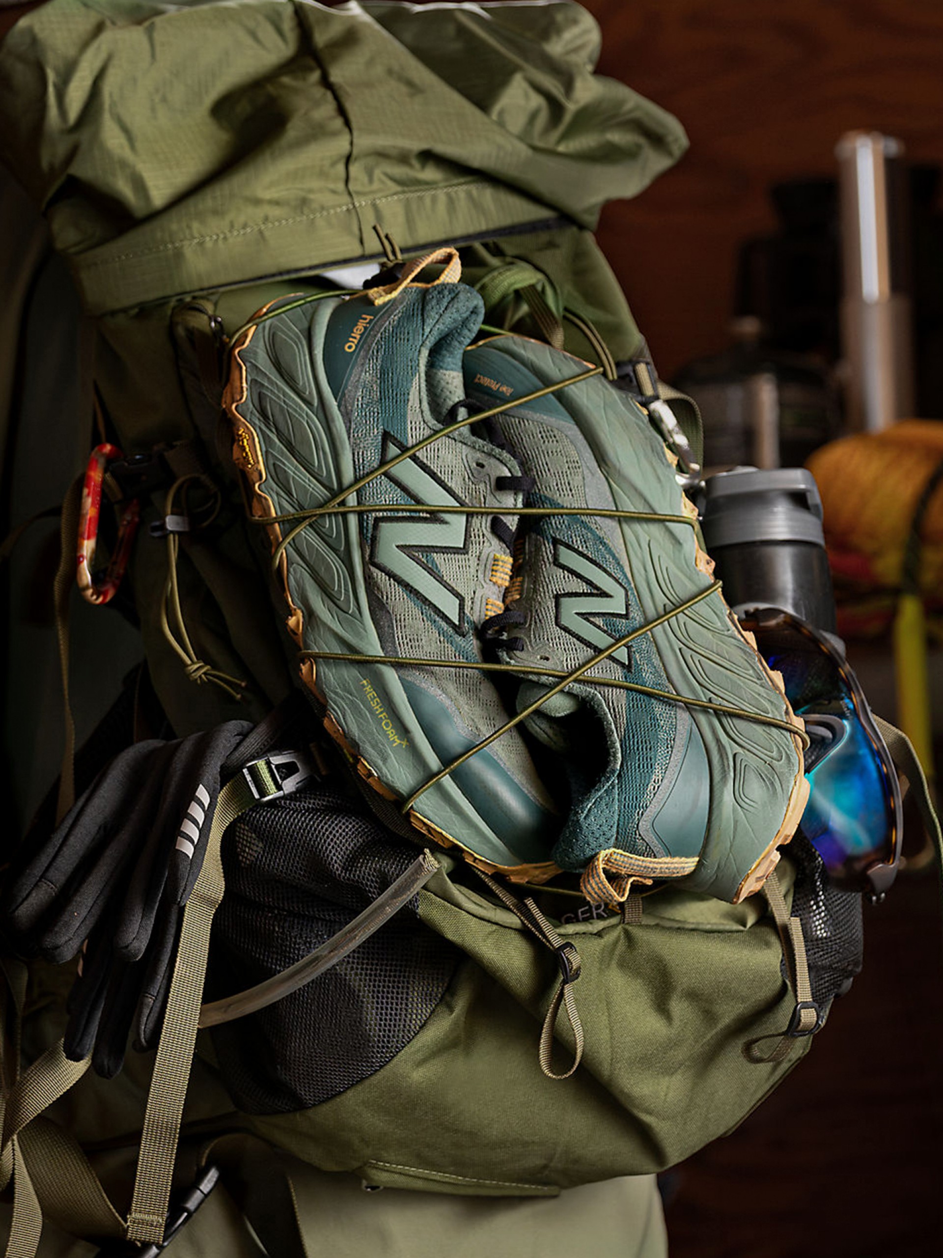 New Balance Fresh Foam X Hierro v9 Green Trainers For Men