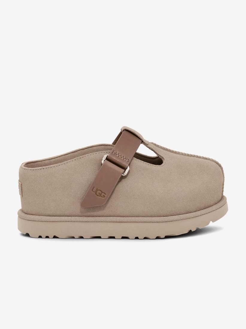 Pantufas Ugg Goldenstar Hi Clog Bege Para Mulher
