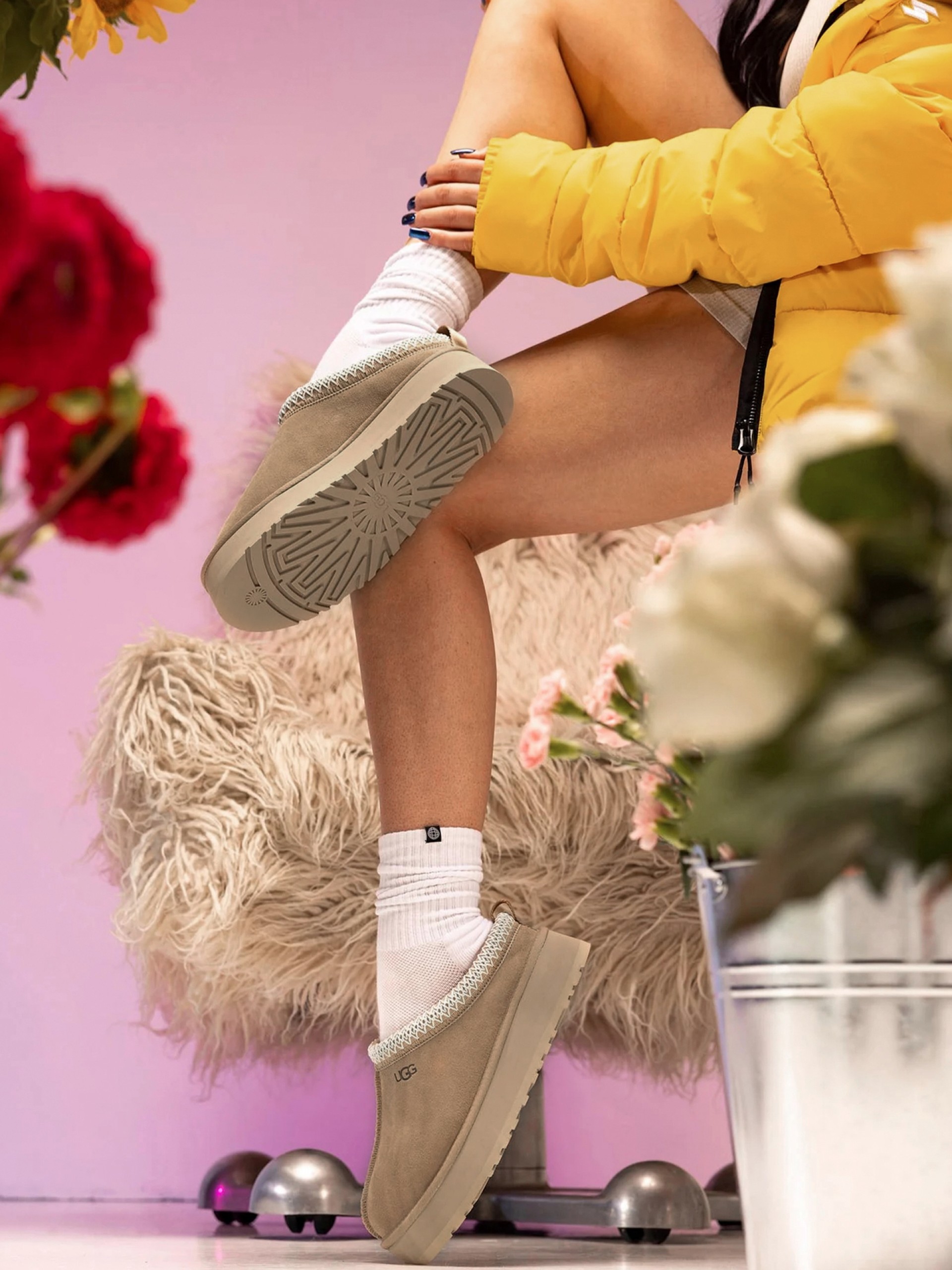 Ugg Tazz Beige Slippers For Women