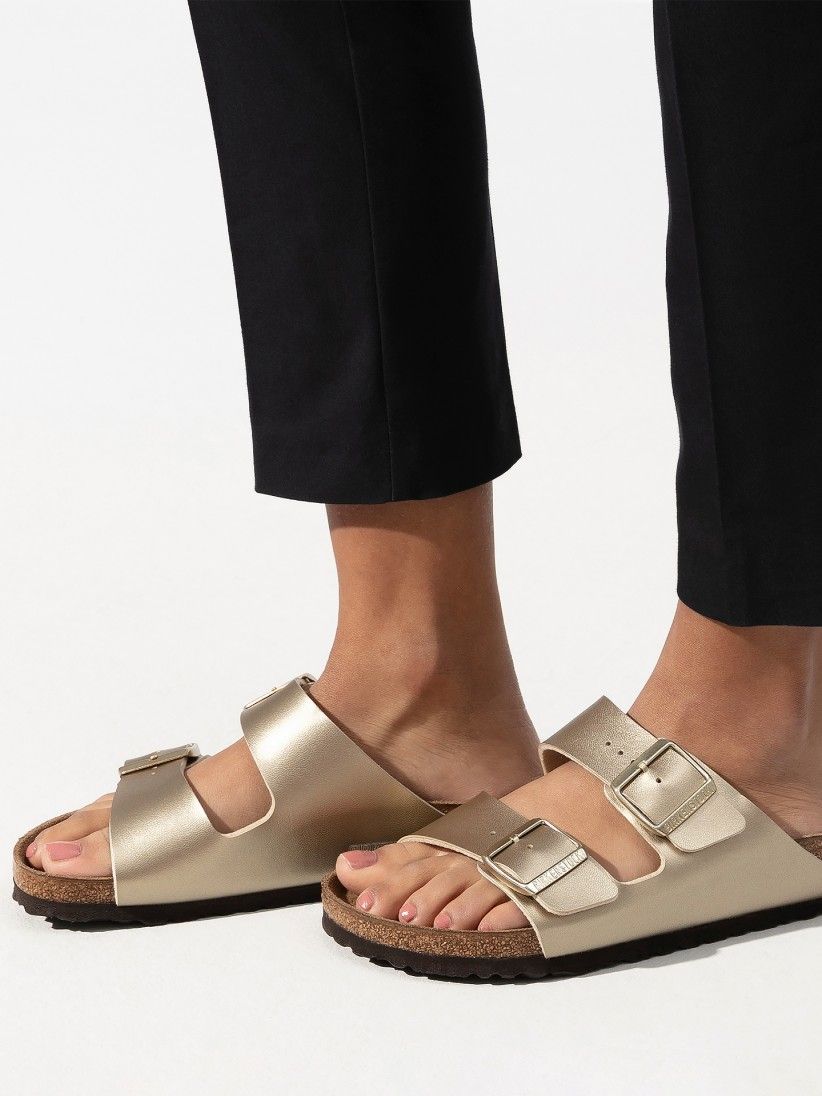 Birkenstock Arizona Birko-Flor Golden Slides