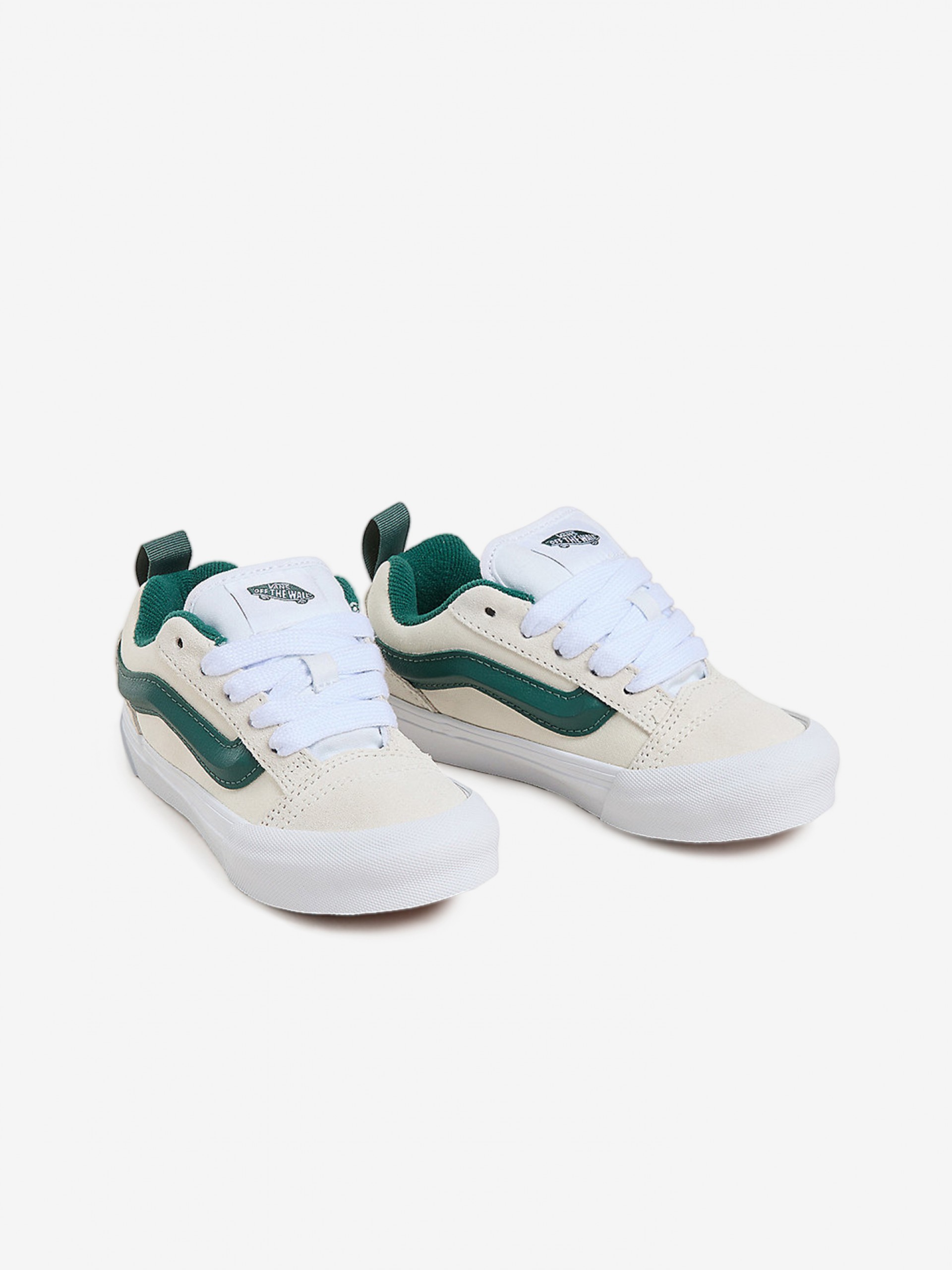 Vans Knu Skool Beige and Green Sneakers