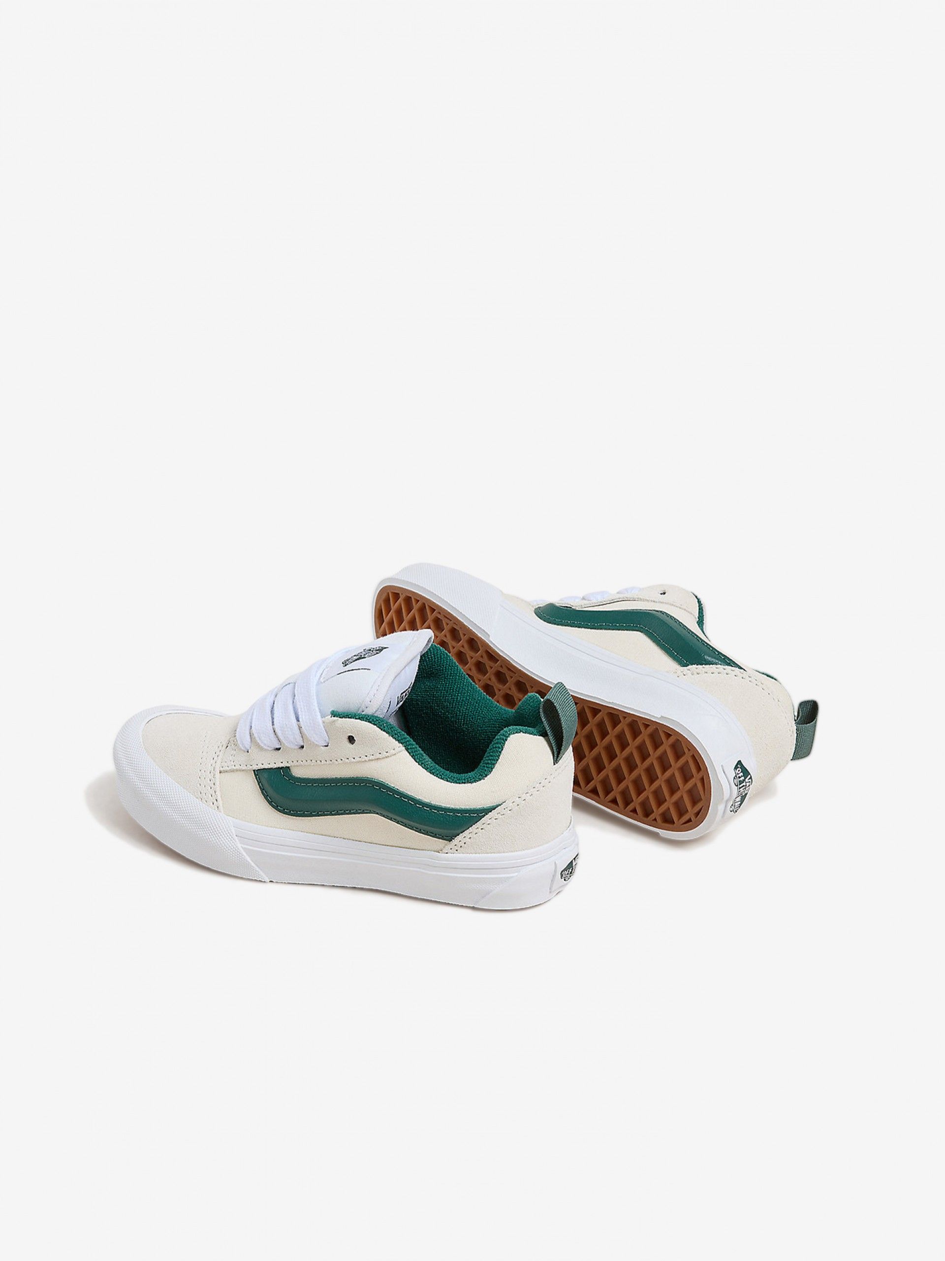 Vans Knu Skool Beige and Green Sneakers