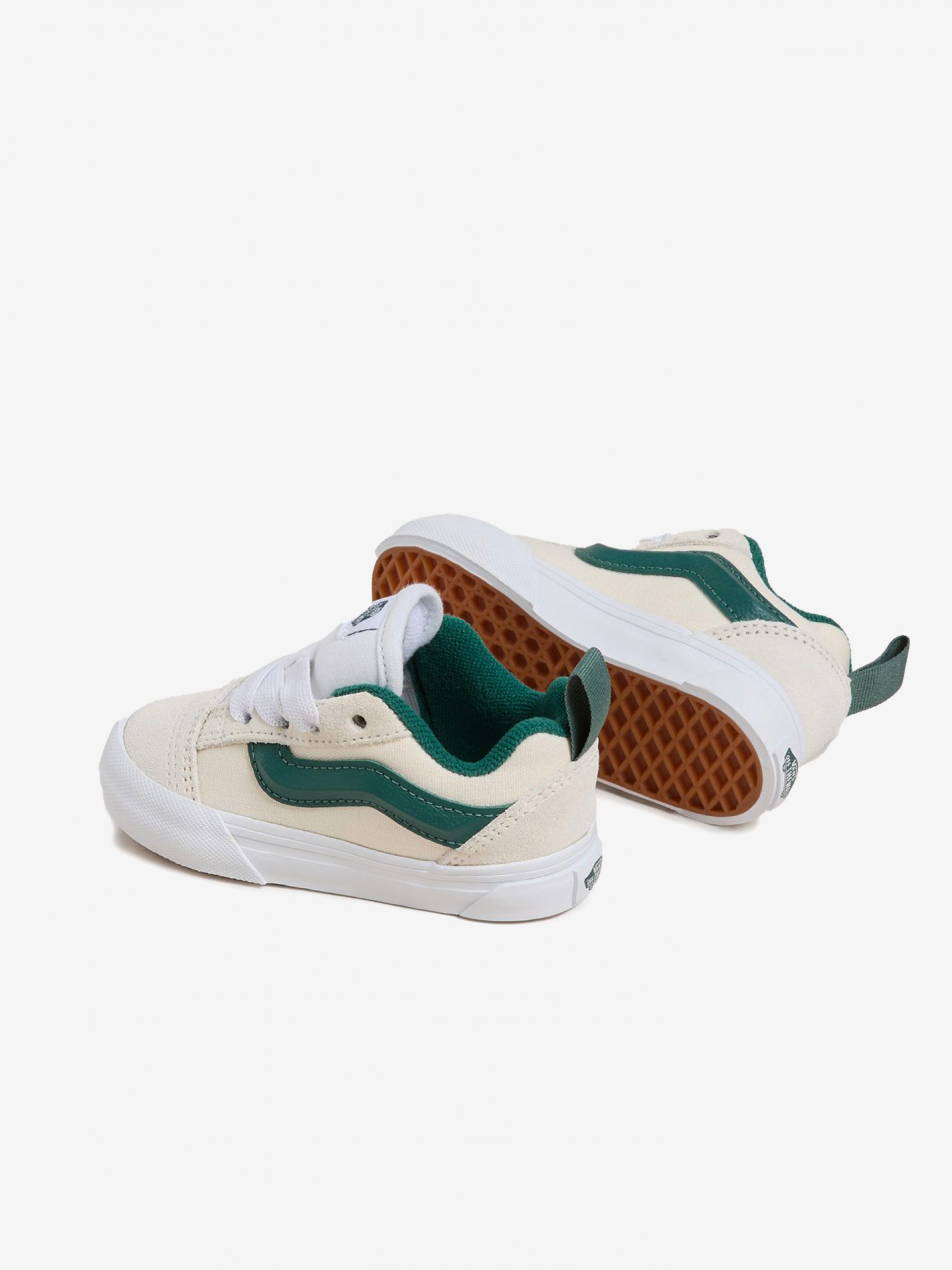 Sapatilhas Vans Knu Skool Elastic Lace Bege e Verdes