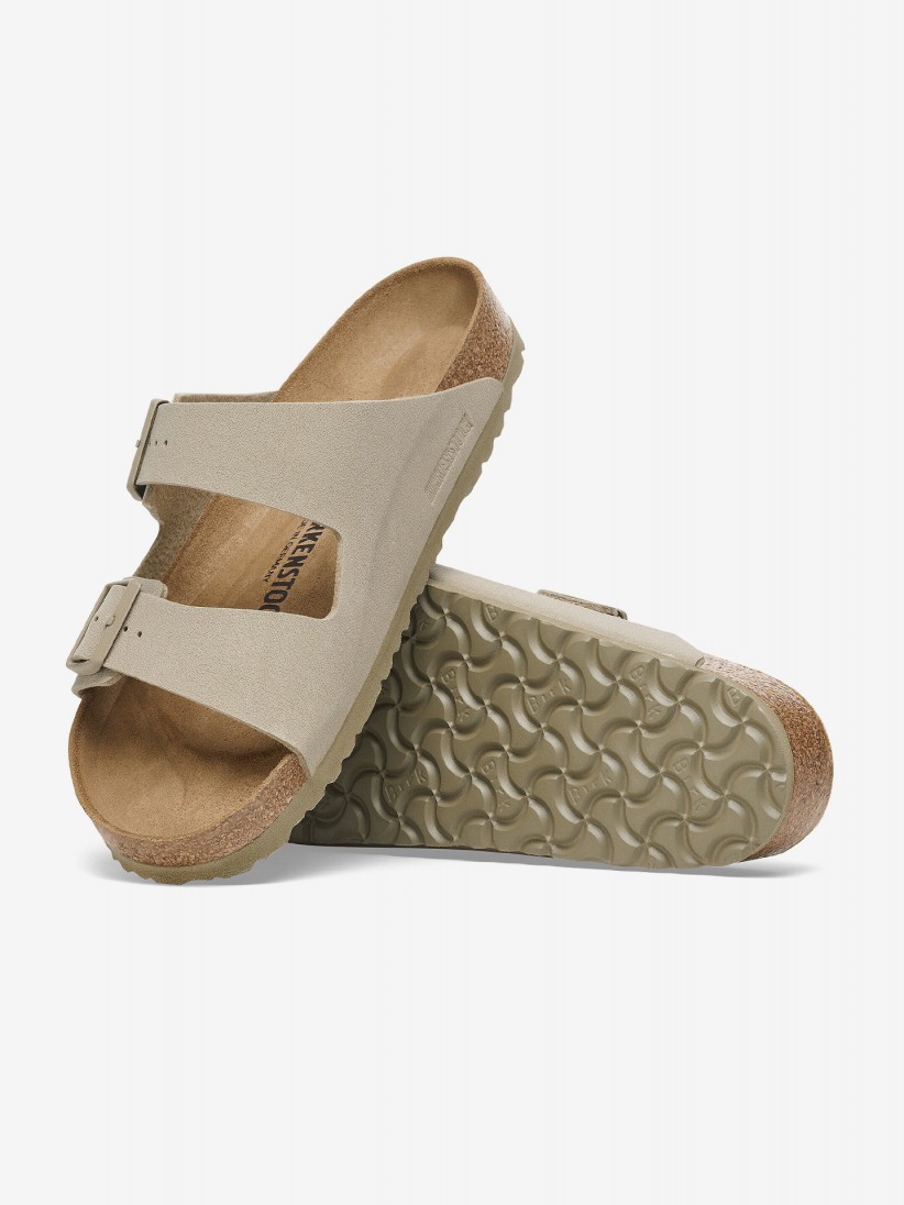 Birkenstock Arizona Birko-Flor Khaki Slides