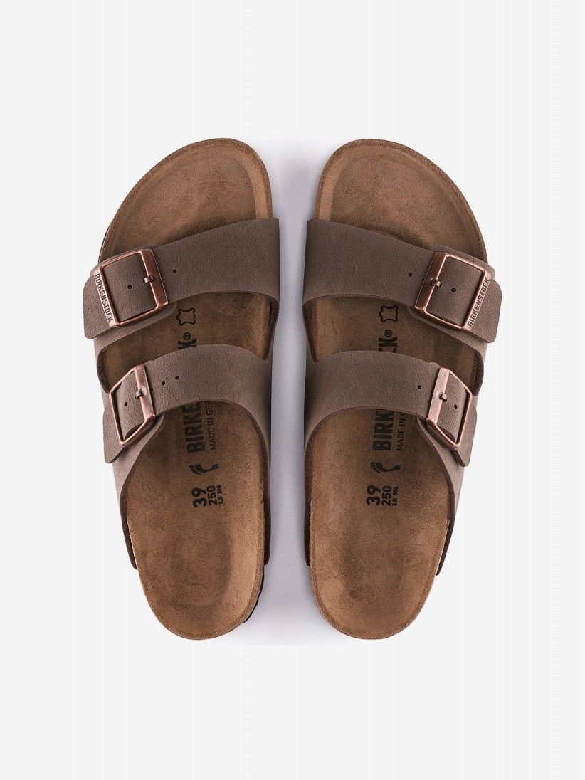 Chinelos Birkenstock Arizona Birko-Flor Nobuck Castanhos