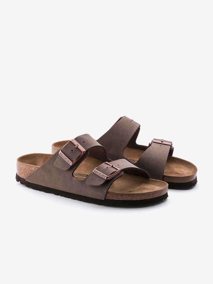 Chinelos Birkenstock Arizona Birko-Flor Nobuck Castanhos