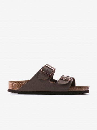 Chanclas Birkenstock Arizona Birko-Flor Nobuk Marrones