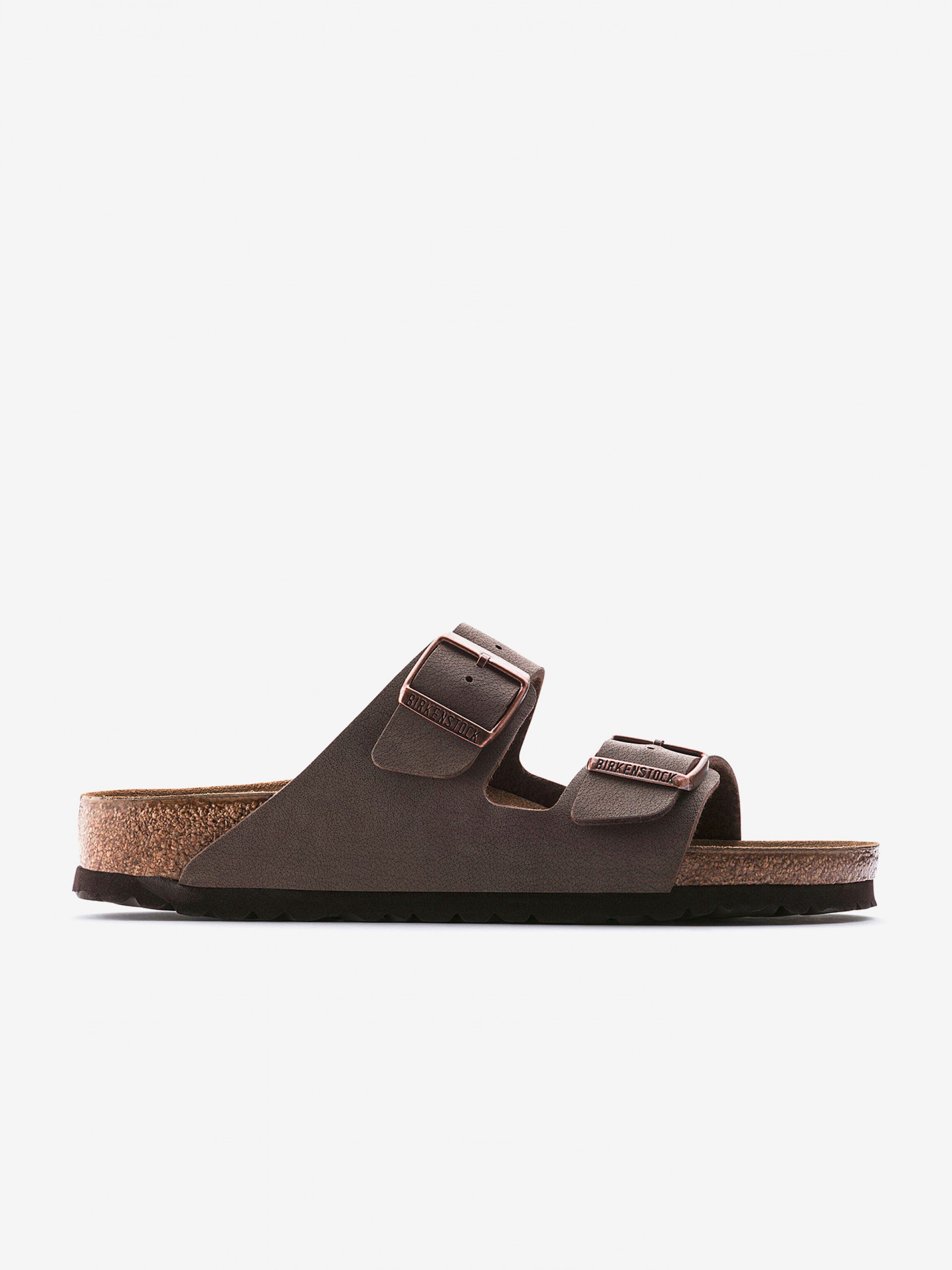 Birkenstock Arizona Birko-Flor Nubuck Brown Slides