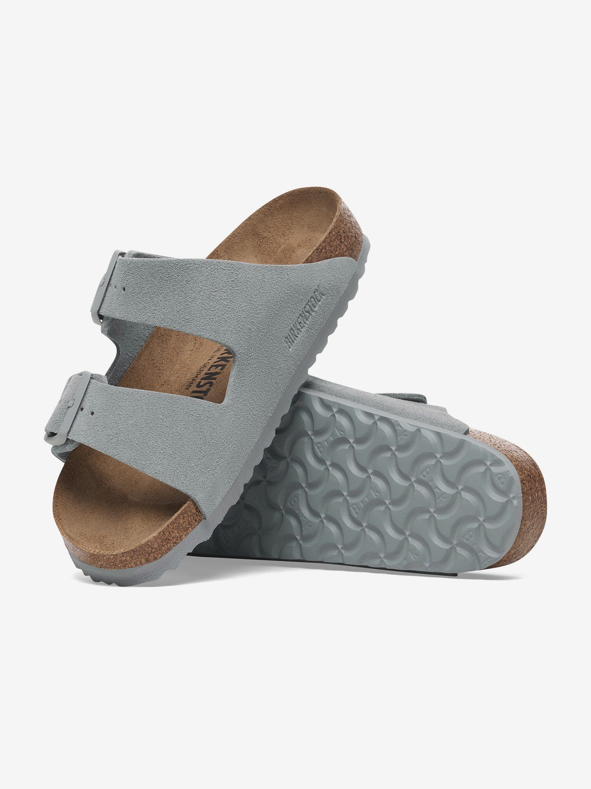 Chinelos Birkenstock Arizona Couro em Camurça Azuis