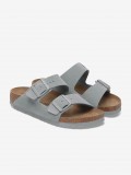 Birkenstock Arizona Suede Leather Blue Slides
