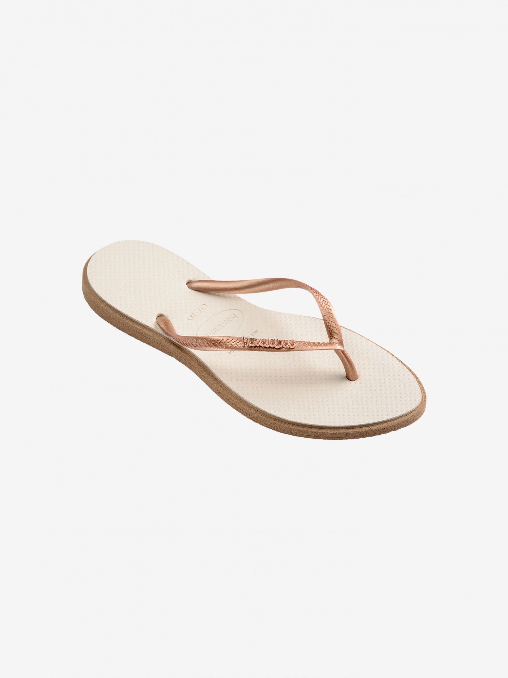Chinelos Havaianas Slim Point Bege