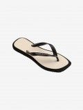 Chinelos Havaianas Top Square Fusion Premium Pretos e Bege