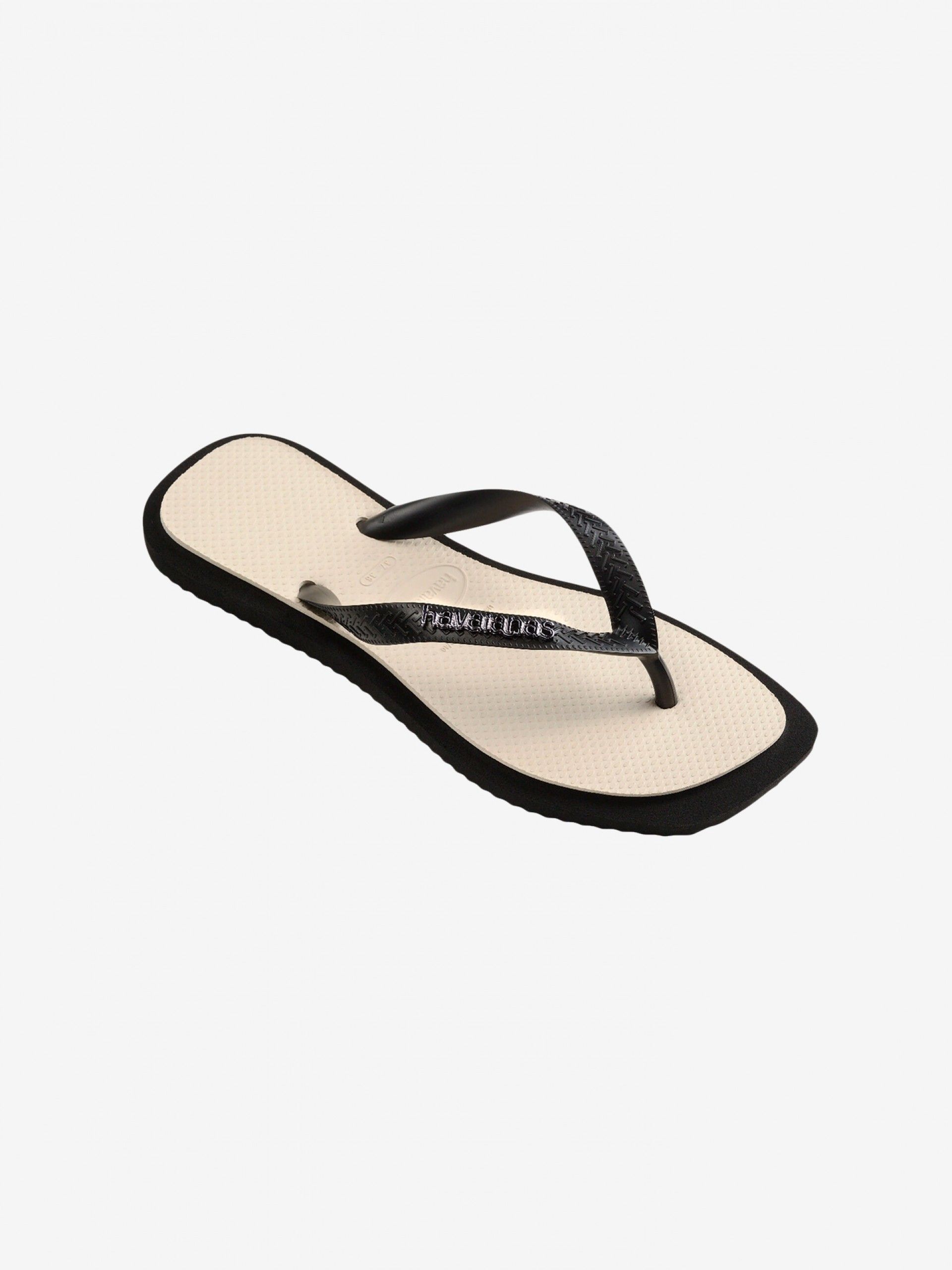 Havaianas Top Square Fusion Premium Black and Beige Flip Flops