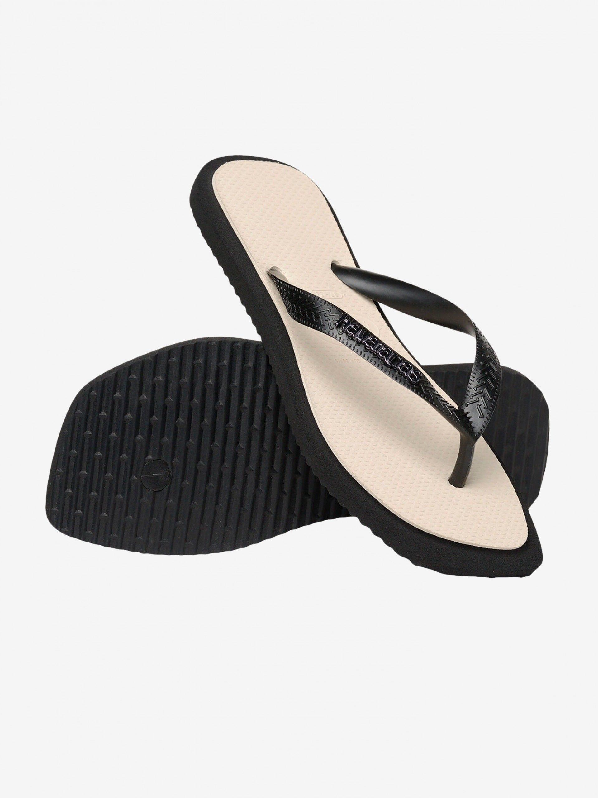Havaianas Top Square Fusion Premium Black and Beige Flip Flops