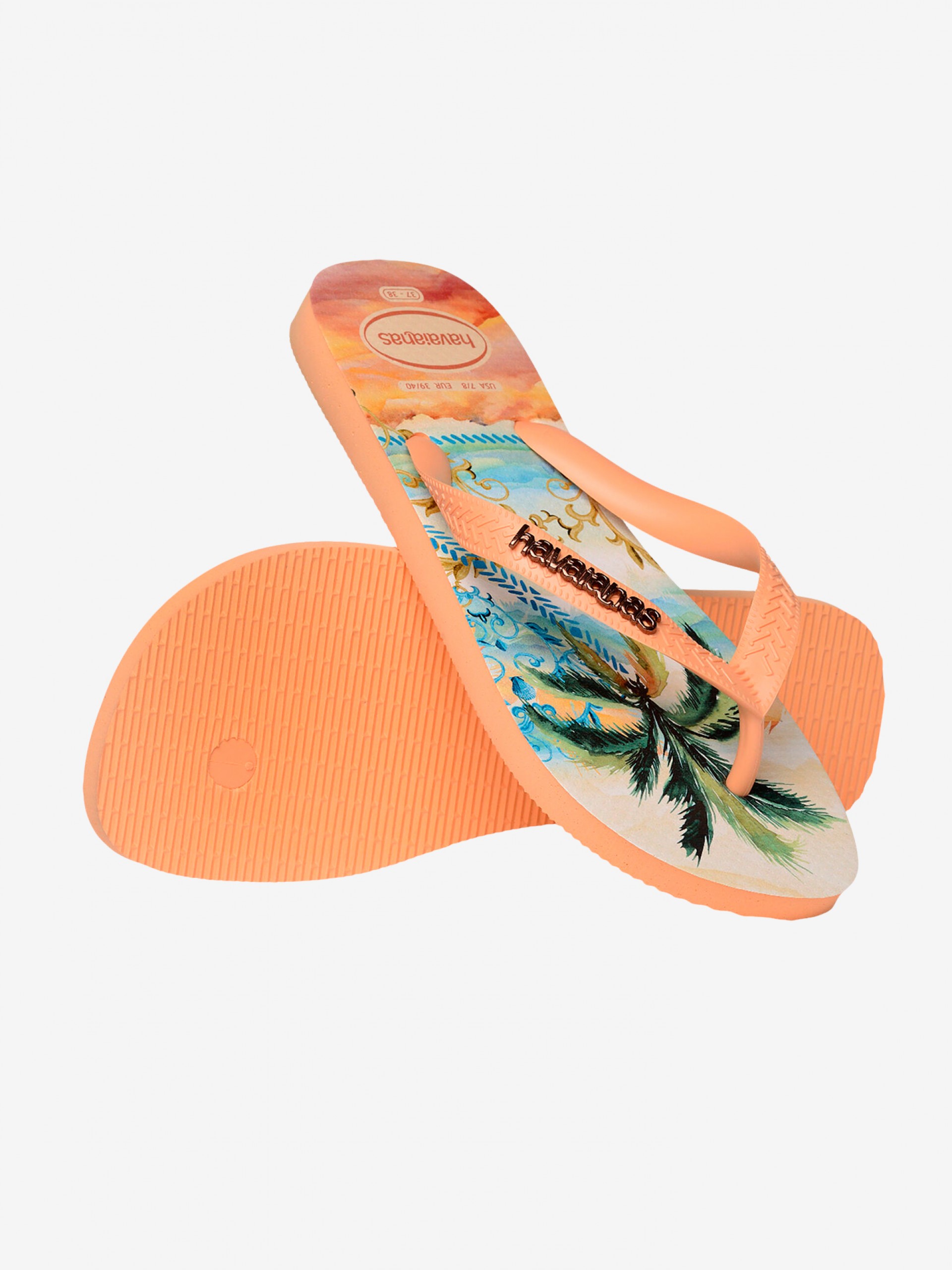 Chinelos Havaianas Top Tropicalia Vibes Salmão