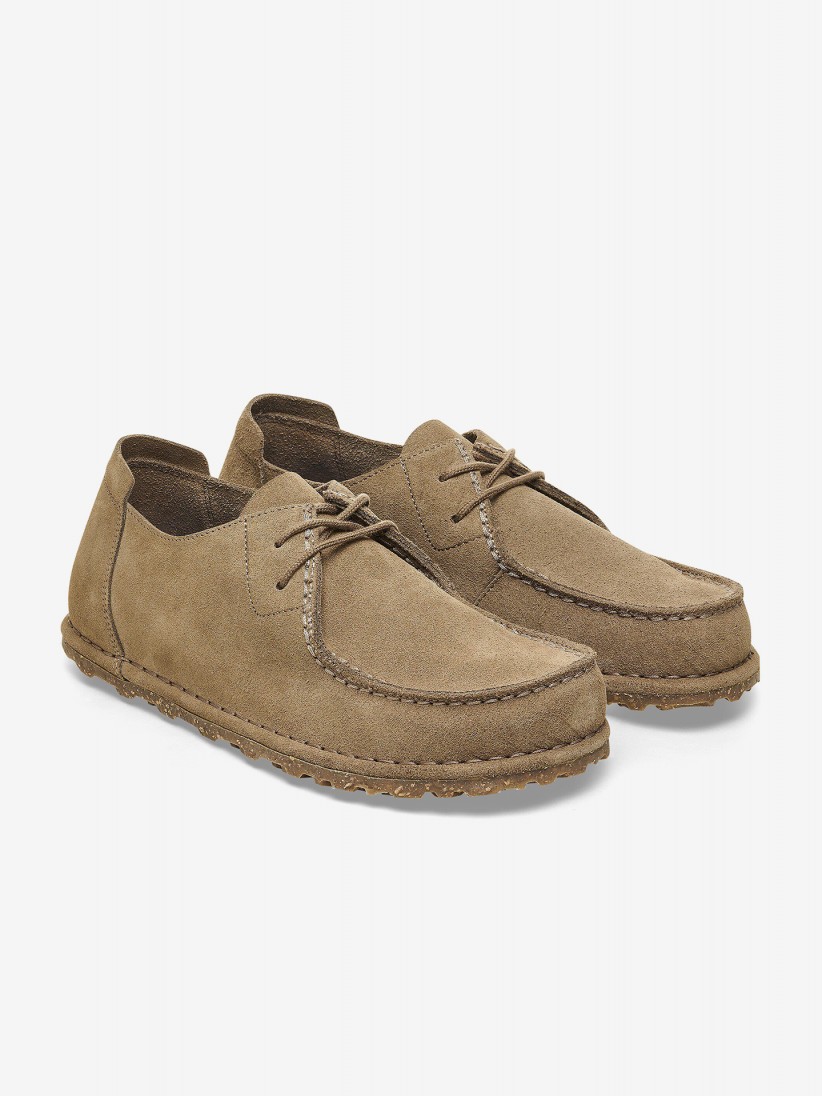 Sapatos Birkenstock Utti Lace Couro em Camura Bege