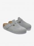 Chinelos Birkenstock Boston Couro em Camura Azuis
