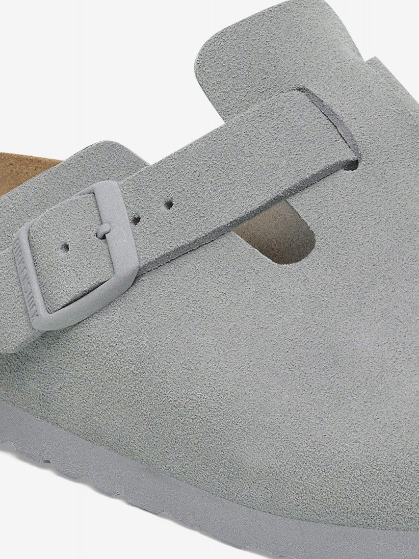 Chinelos Birkenstock Boston Couro em Camura Azuis