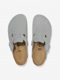 Chinelos Birkenstock Boston Couro em Camura Azuis