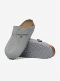 Chinelos Birkenstock Boston Couro em Camura Azuis