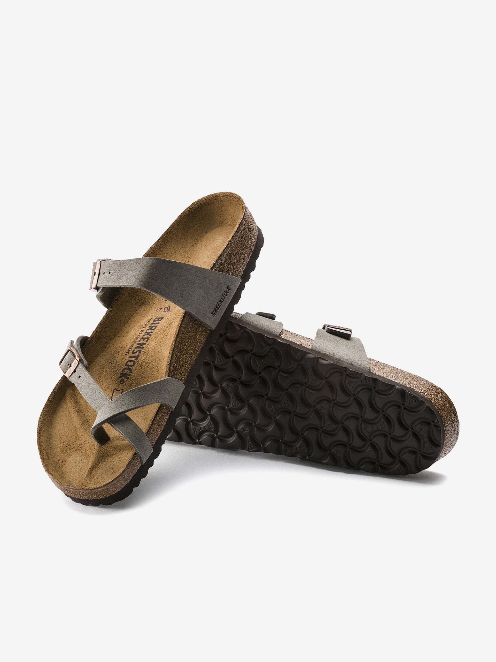 Chinelos Birkenstock Mayari Birko-Flor Cinzentos