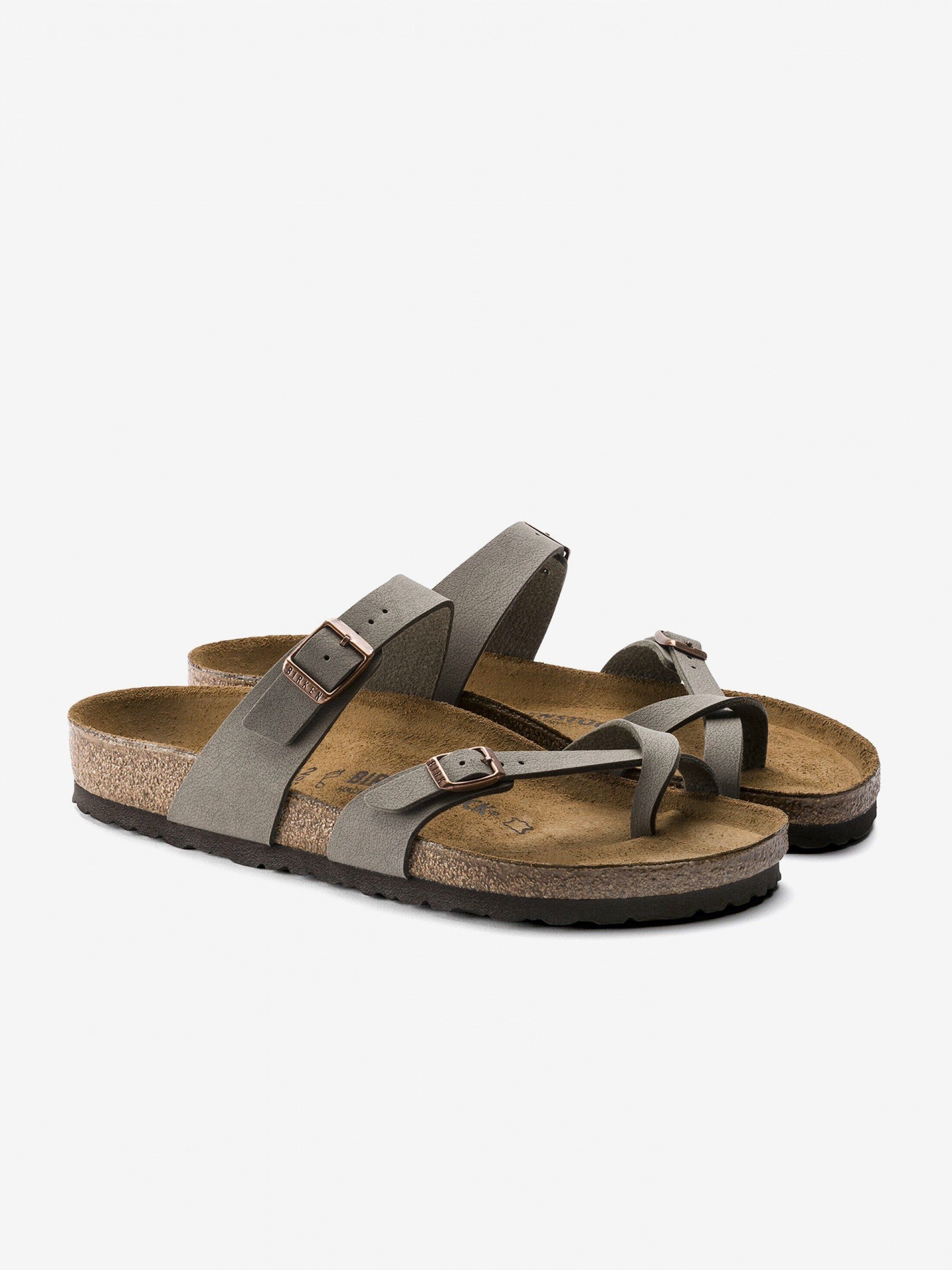 Chinelos Birkenstock Mayari Birko-Flor Cinzentos