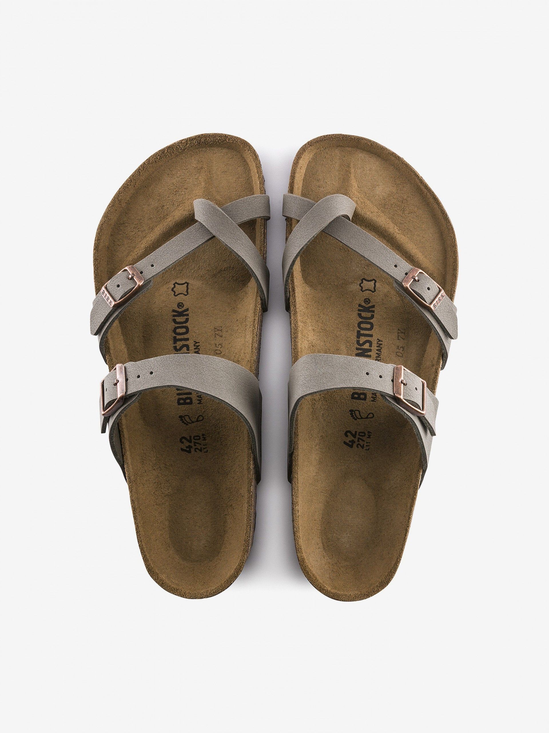 Chinelos Birkenstock Mayari Birko-Flor Cinzentos