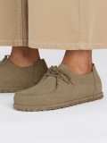 Sapatos Birkenstock Utti Lace Couro em Camura Bege