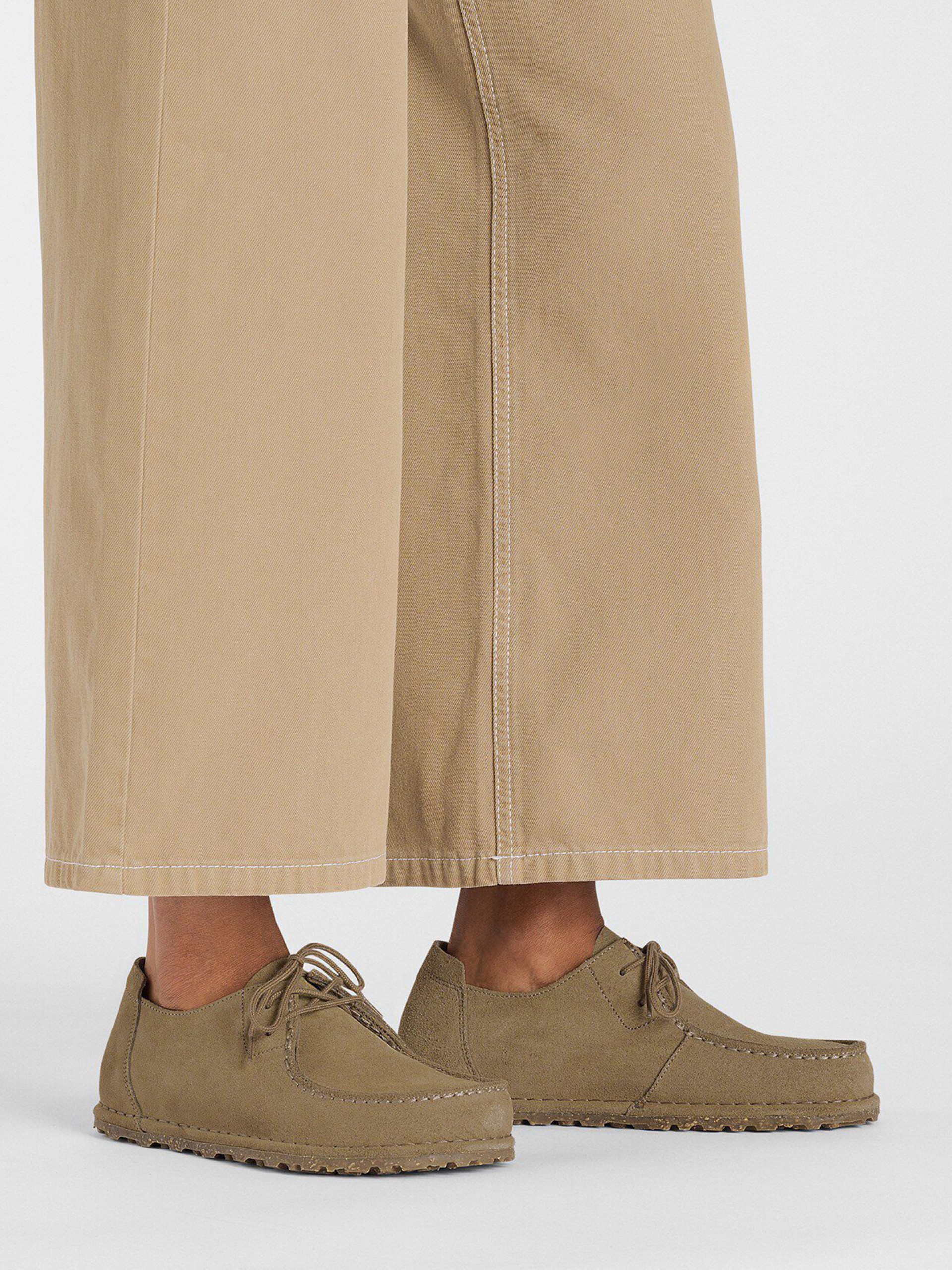 Birkenstock Utti Lace Suede Leather Beige Shoes