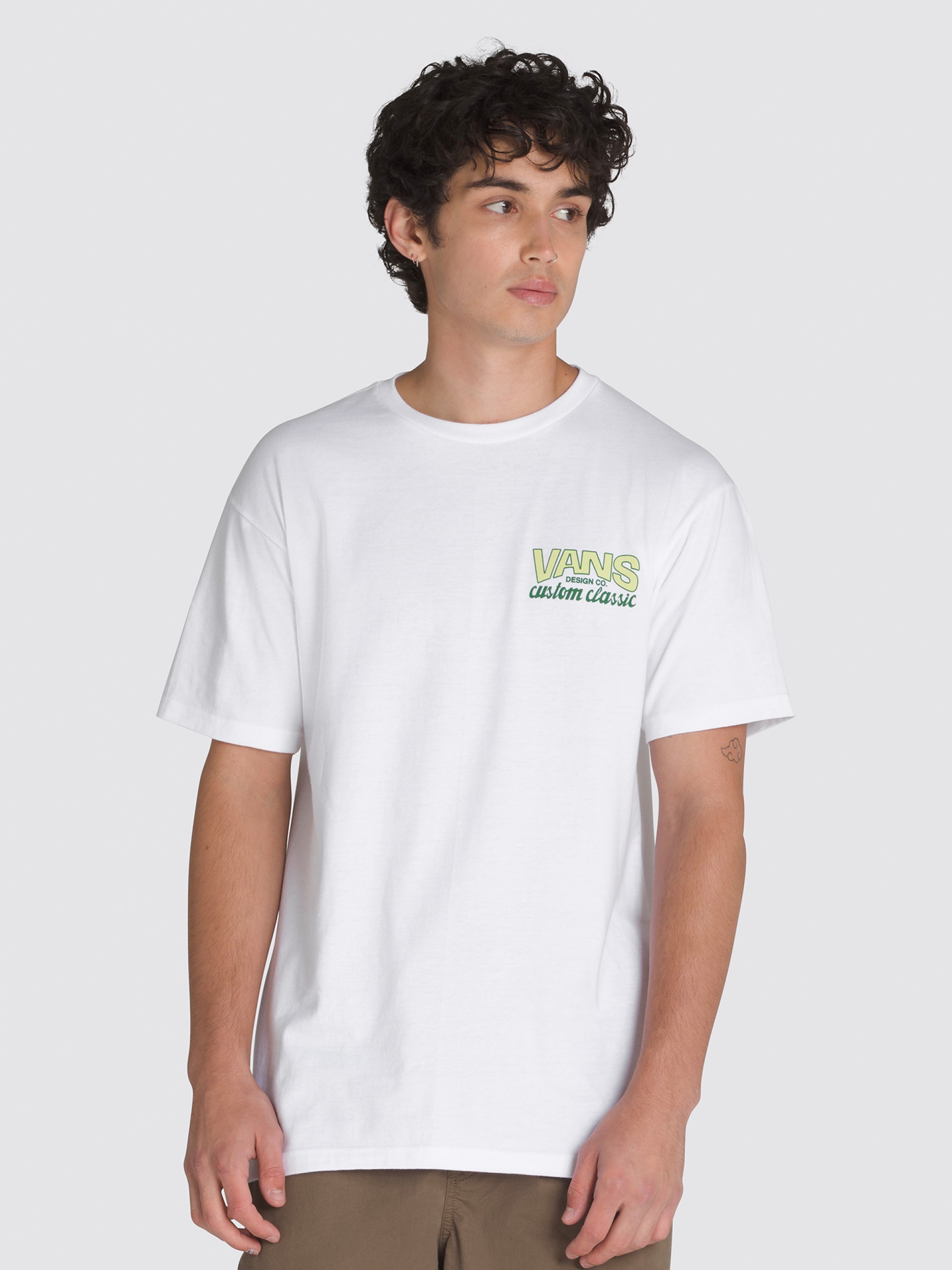 T-shirt Vans Shop Front Branca