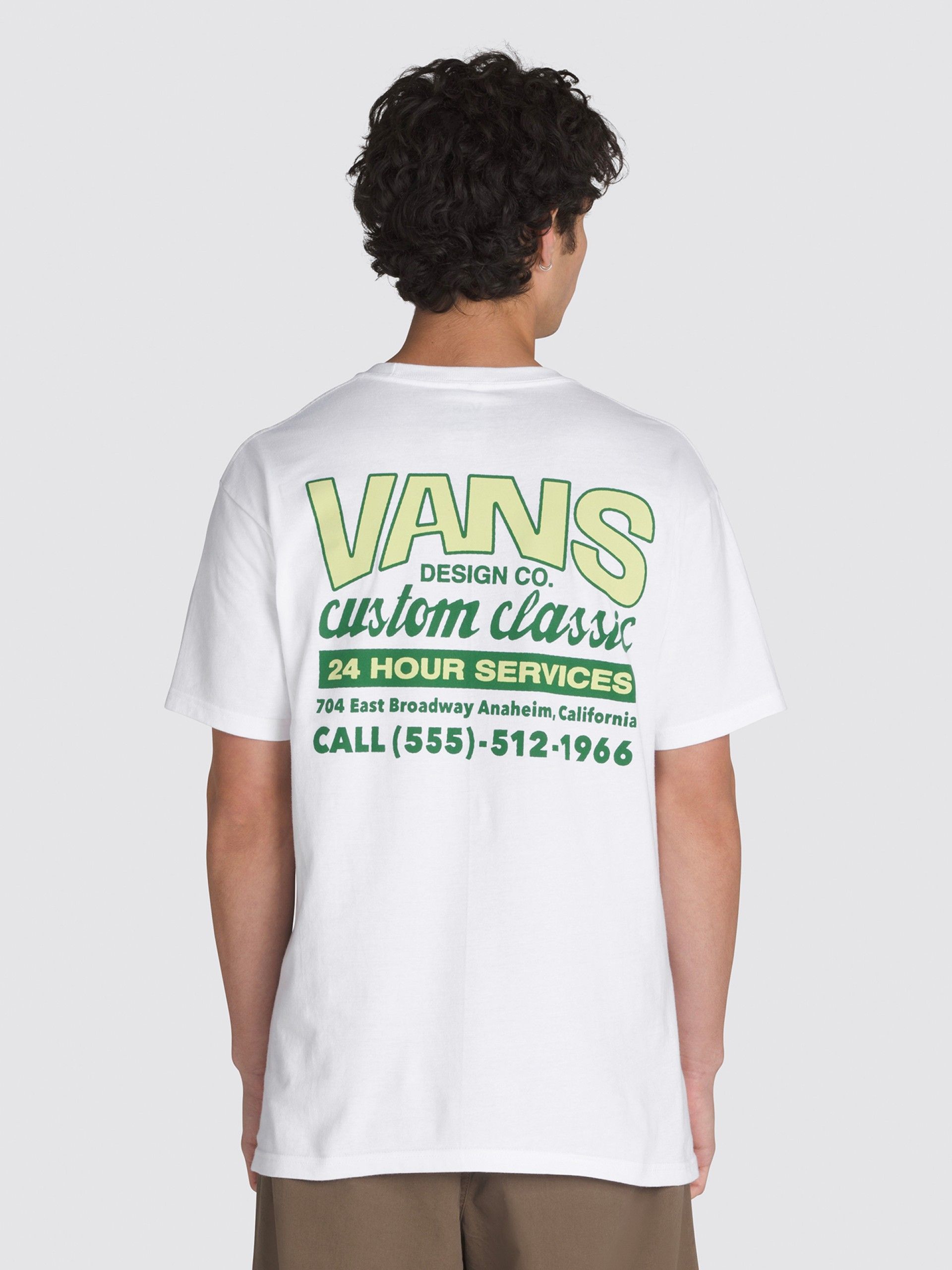 T-shirt Vans Shop Front Branca