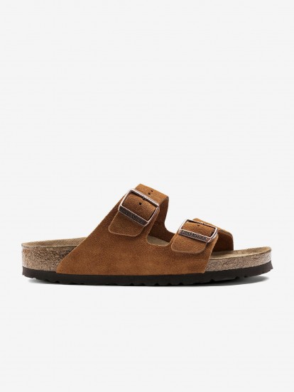 Chanclas Birkenstock Arizona Soft Footbed Gamuza Camel
