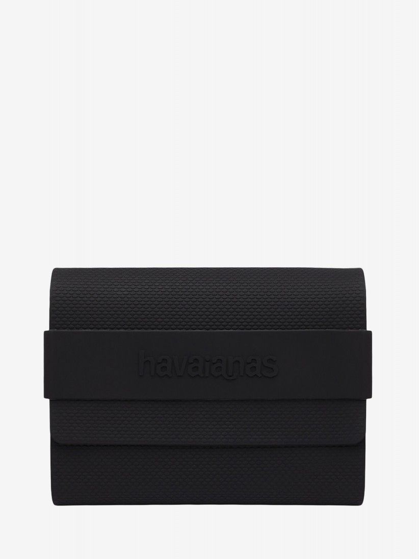 Mala Pequena Havaianas Clutch Preta