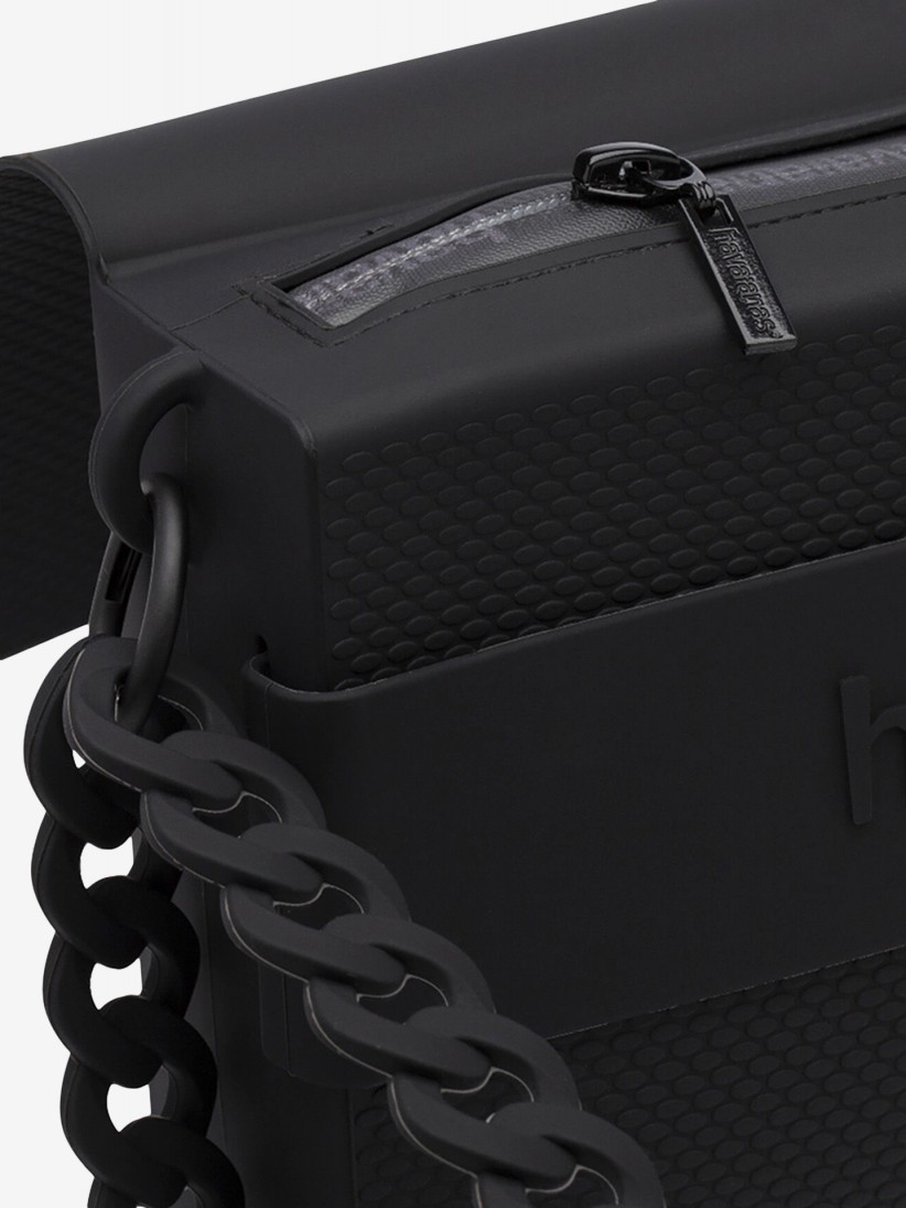 Mala Pequena Havaianas Clutch Preta
