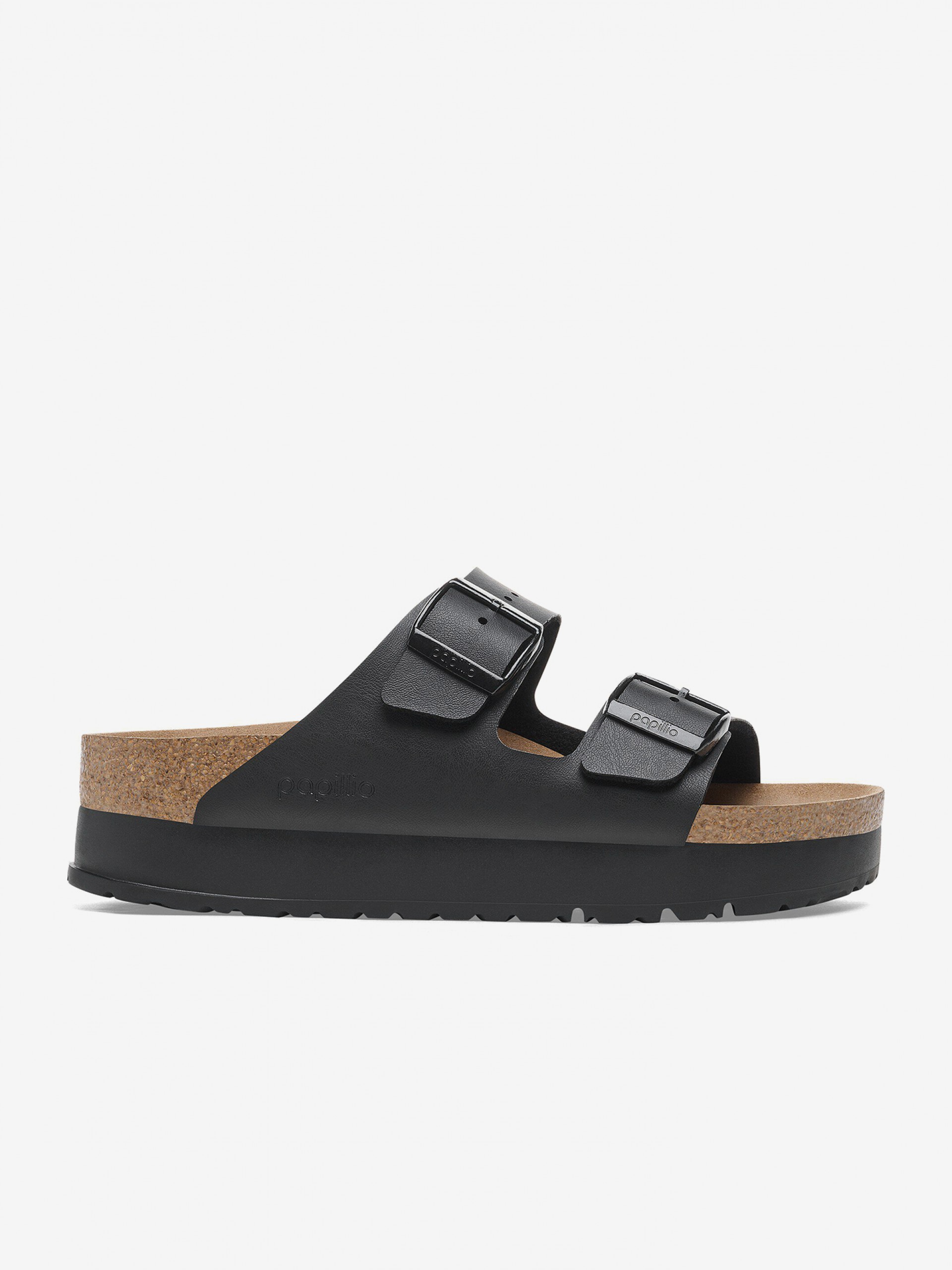 Chanclas Birkenstock Arizona III Papillio Flex Platform Birko-Flor Negras