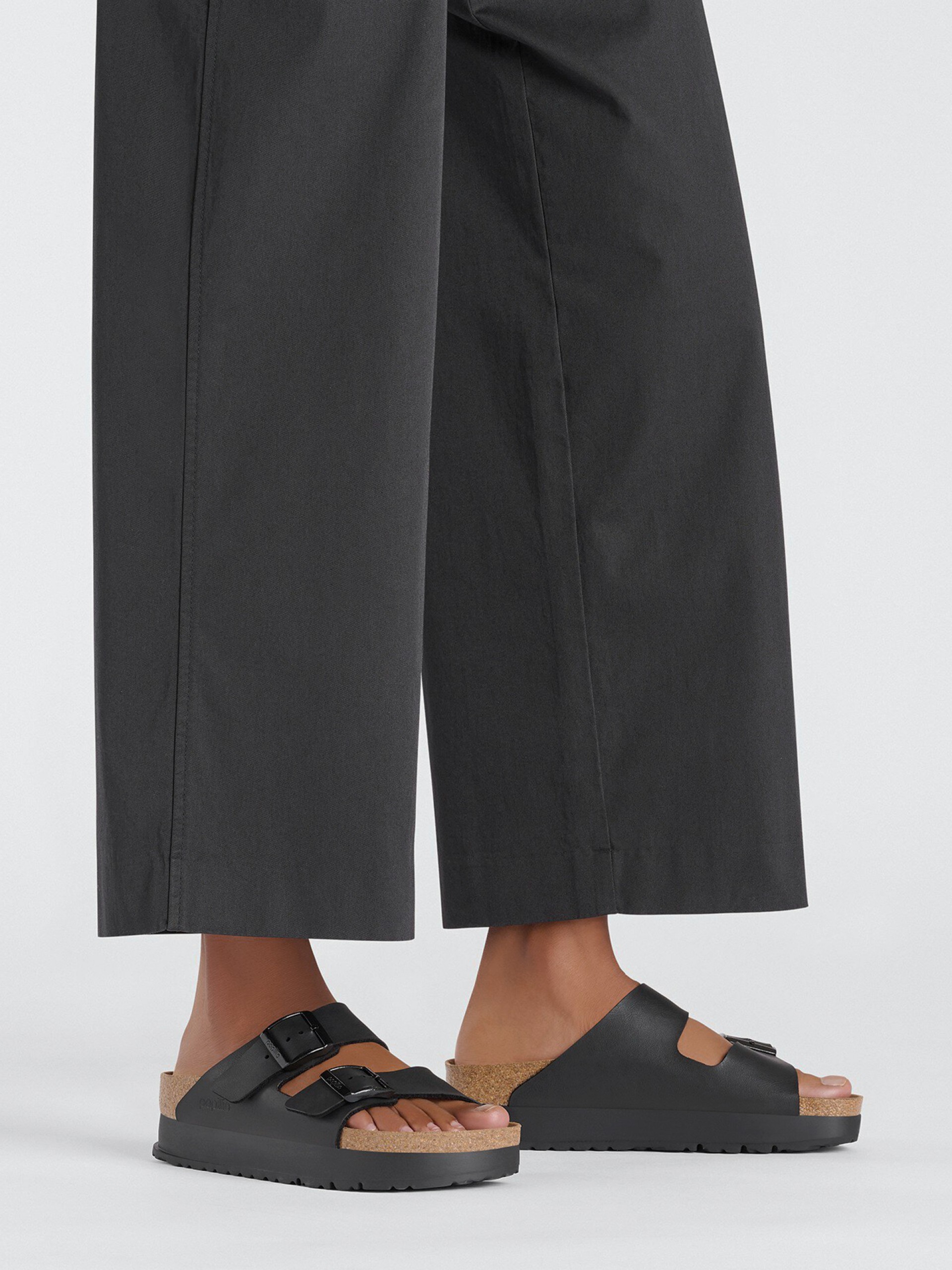 Chanclas Birkenstock Arizona III Papillio Flex Platform Birko-Flor Negras