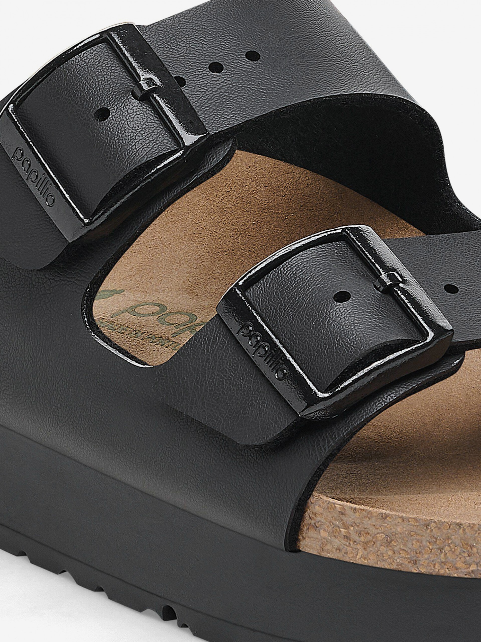 Chanclas Birkenstock Arizona III Papillio Flex Platform Birko-Flor Negras