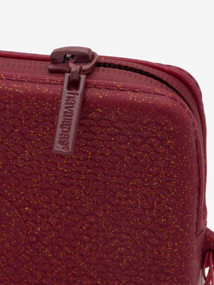 Mala Pequena Havaianas Mini Bag Plus Glitter Bordeaux