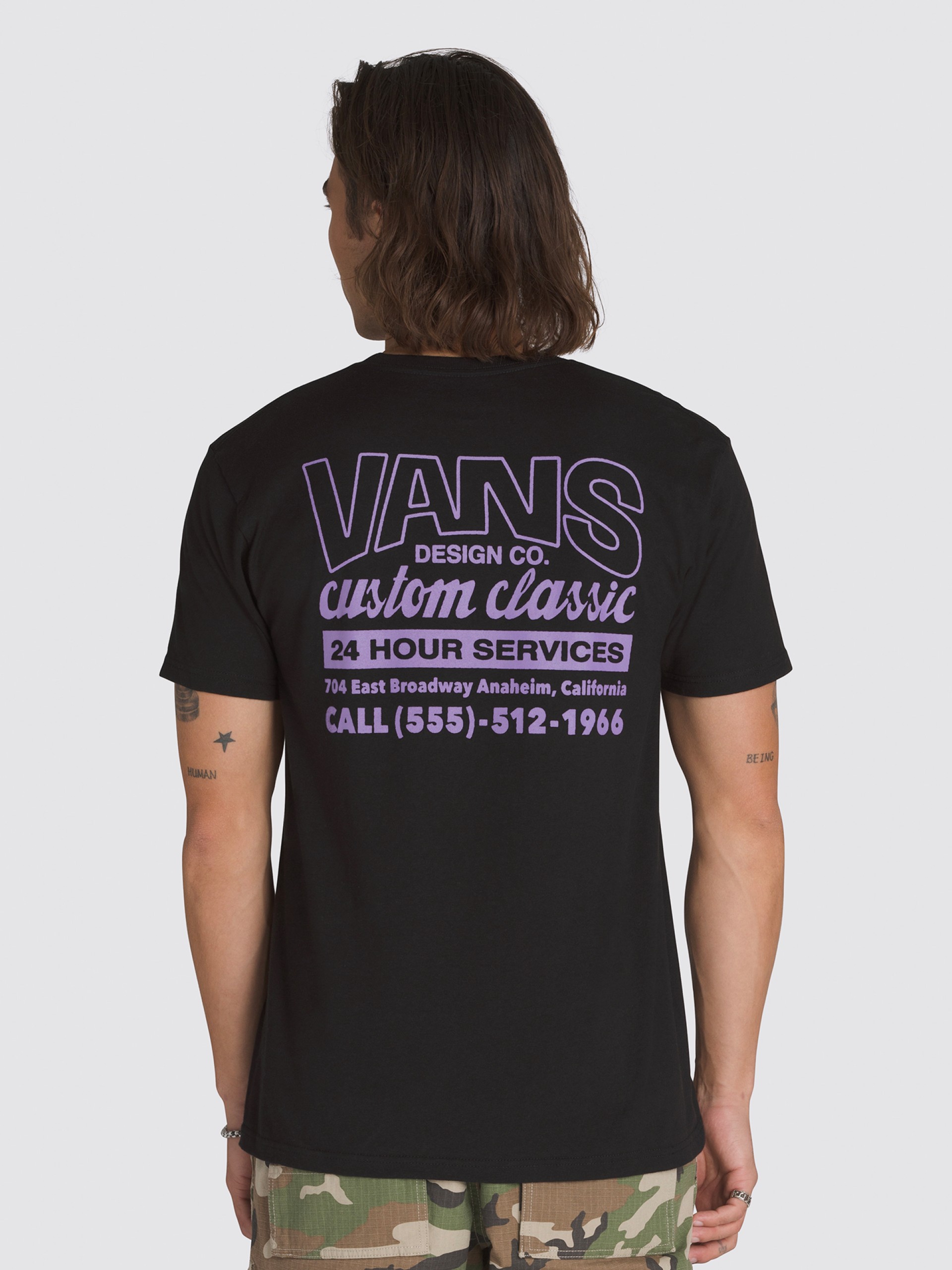 T-shirt Vans Shop Front Preta