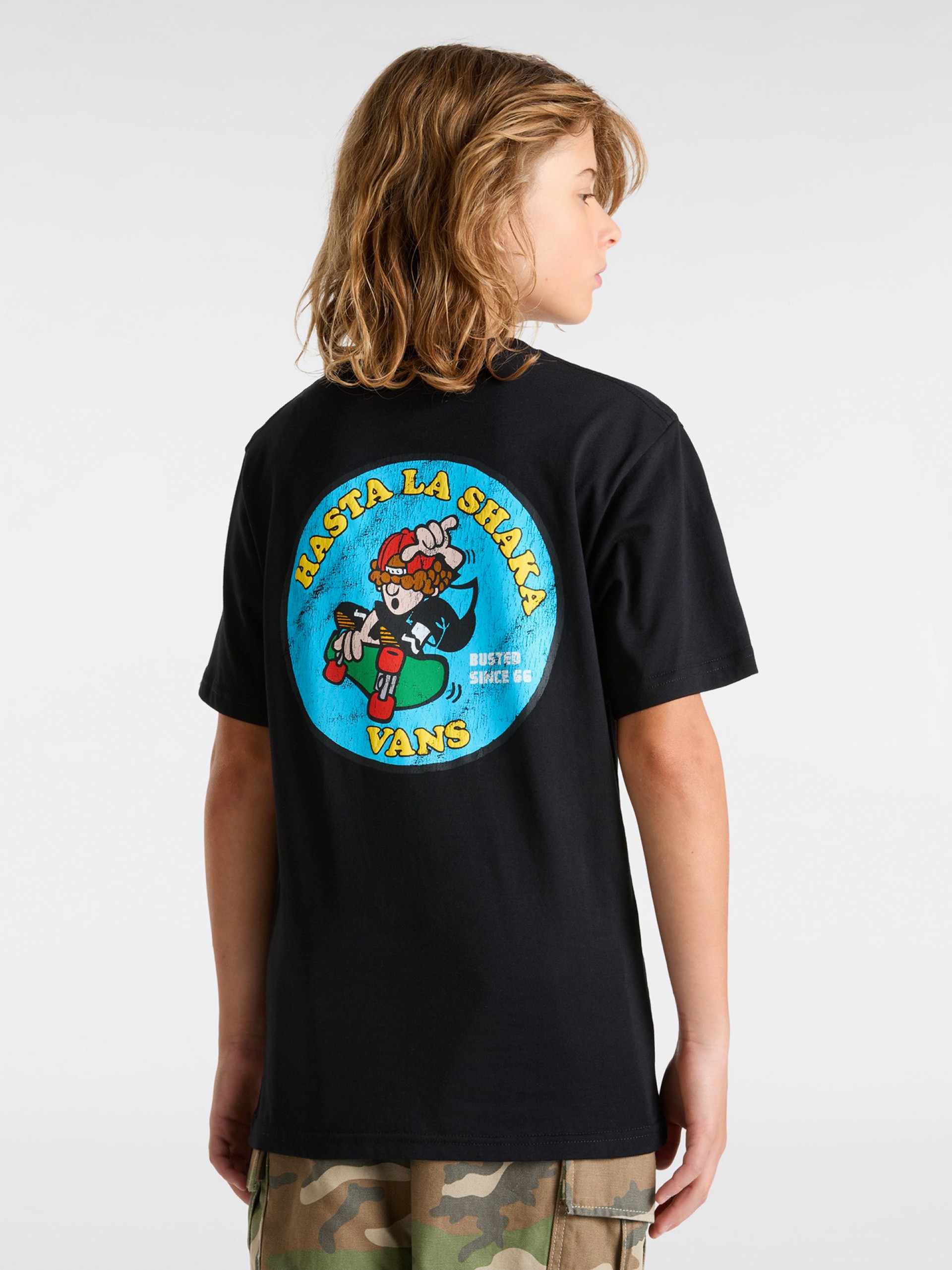 Camiseta Vans Hasta La Shaka Kids Negra